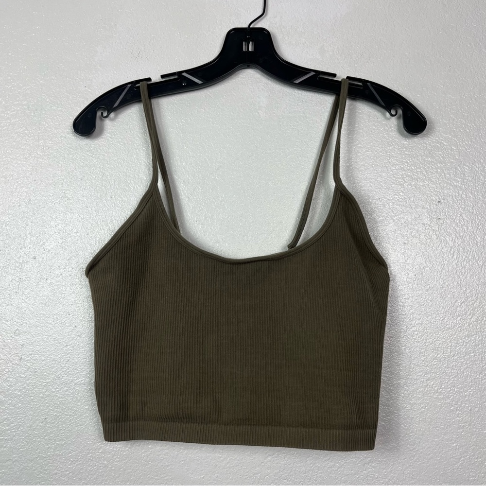 Good American Ribbed Cropped tank 5/6